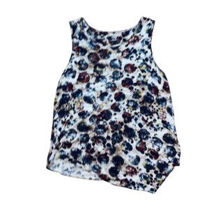 Ruff Hewn Grey Womnens Patterned Sleeveless Blouse-Multicolor-Large-GUC